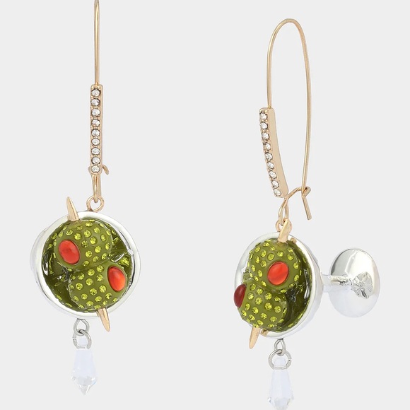 Betsey Johnson Jewelry - Betsey Johnson Silver Martini Drop Earrings NWT